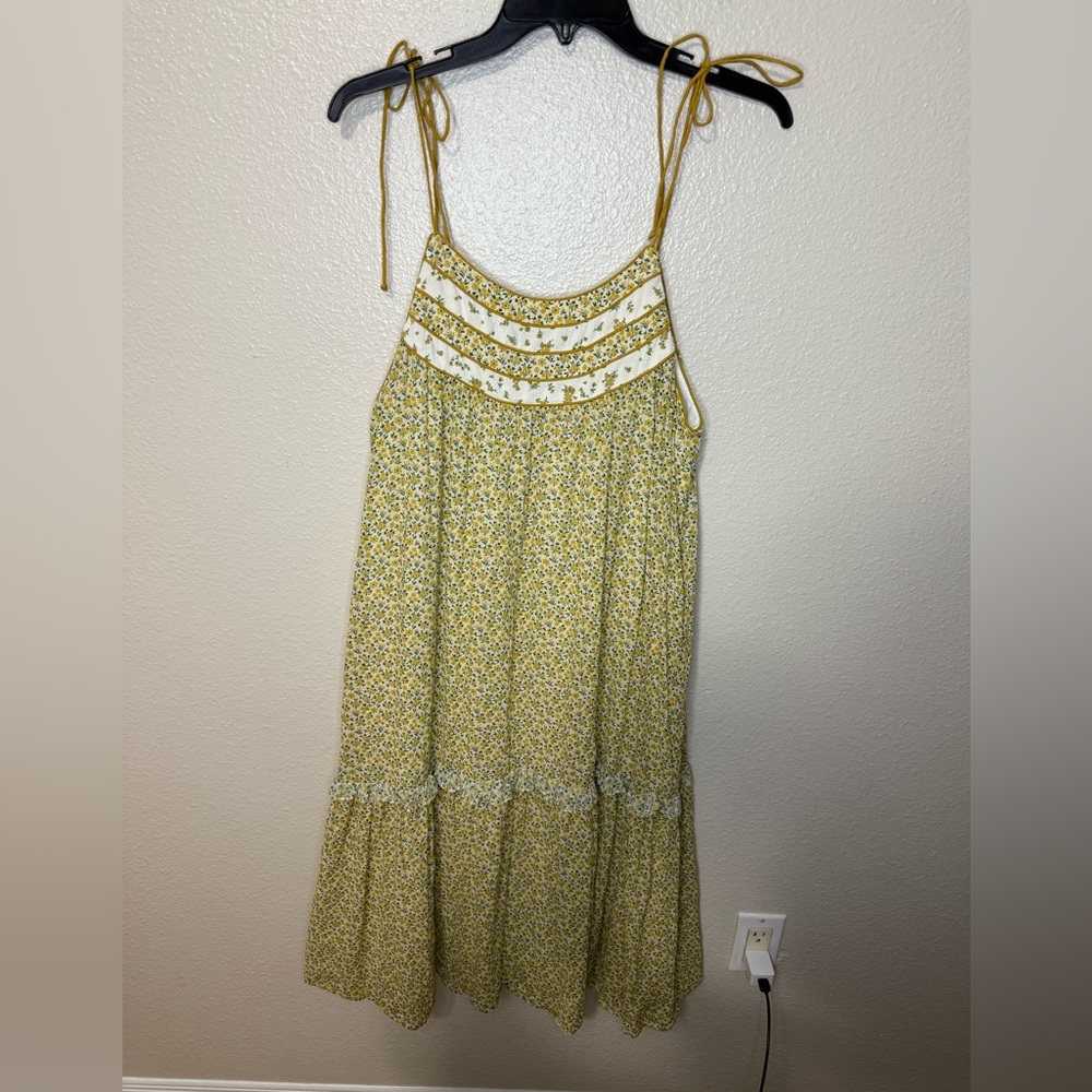 Golden Brown the label Floral Yellow Sundress